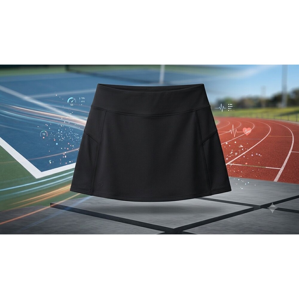 Women’s Skort Size S Black UPF 50+ Athletic Adjustable Waist Stretch Active